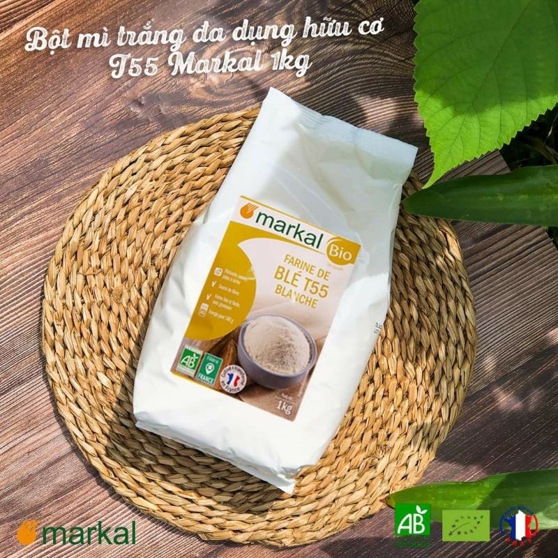 Bột mỳ hữu cơ T55 Markal làm bánh cho bé (Tách lẻ 200g)