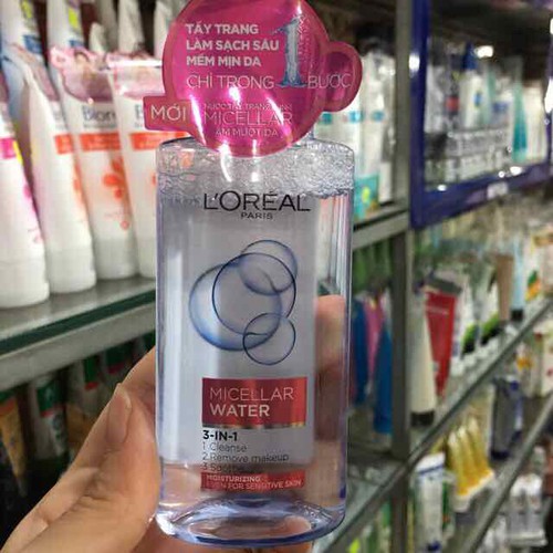 Nước tẩy trang ẩm mượt da L’Oreal Micellar Water 3-in-1
