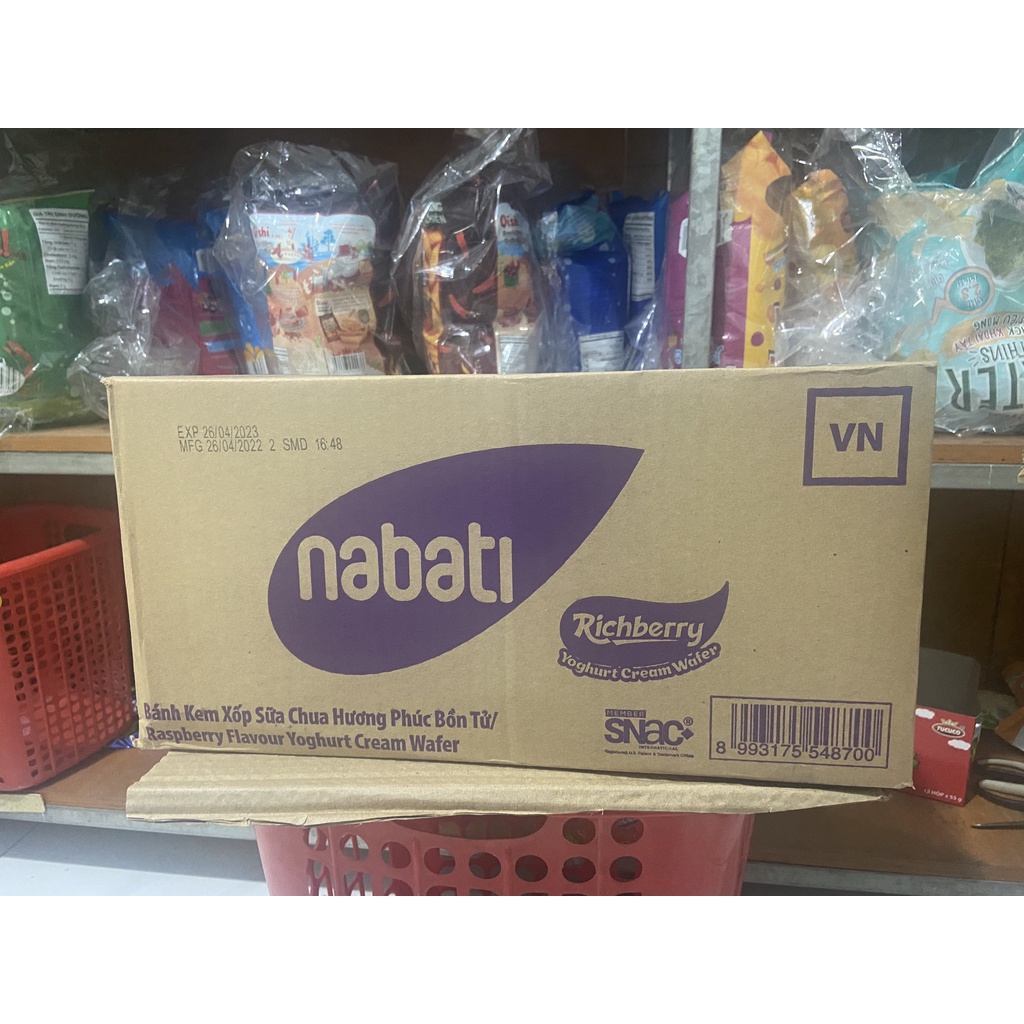 (Bán sỉ) Thùng Nabati (60 bịch x 50g) các vị