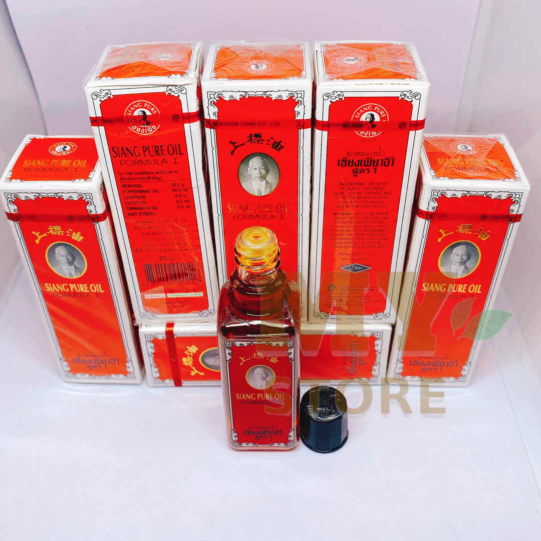 (Chính Hãng) Dầu Gió Đỏ Ông Già Siang Pure Thái Lan 25cc