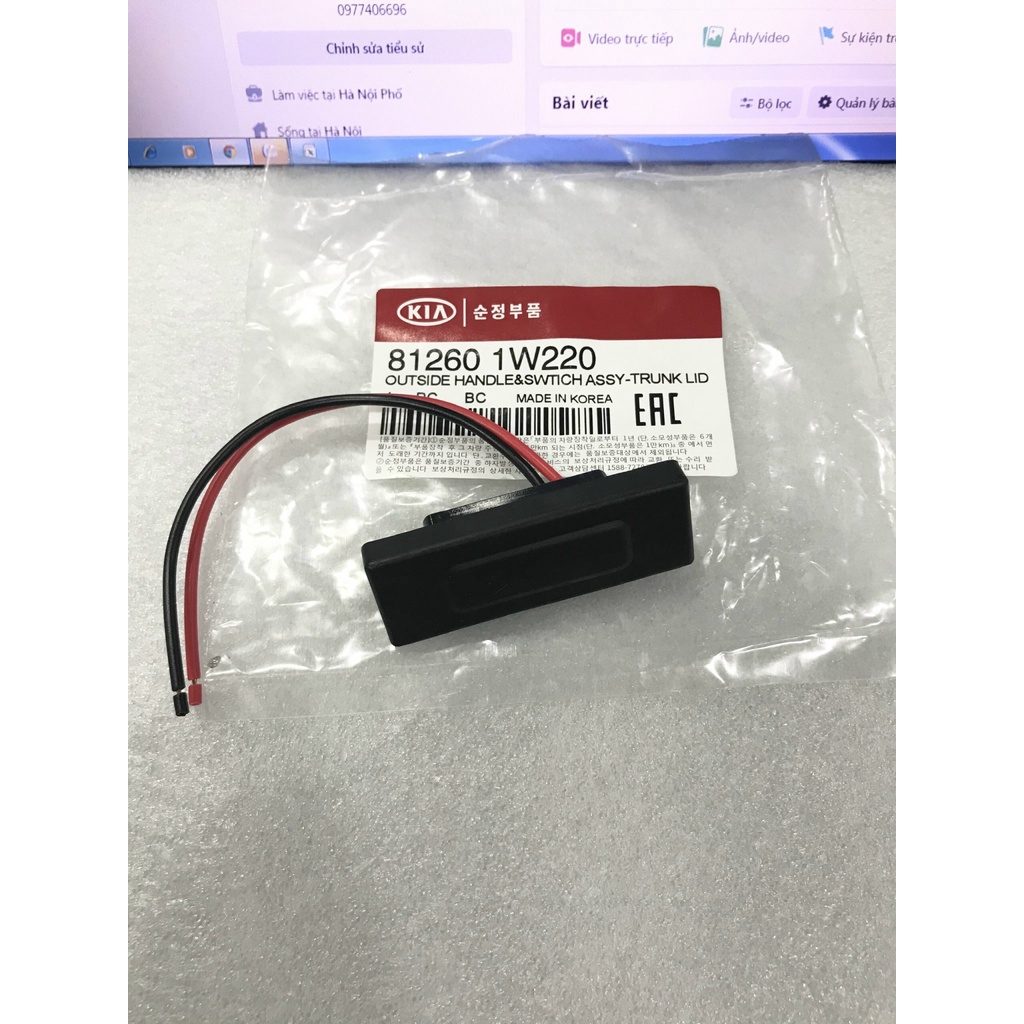 Công tắc mở cốp morning, i10, rio, accent 812601w220