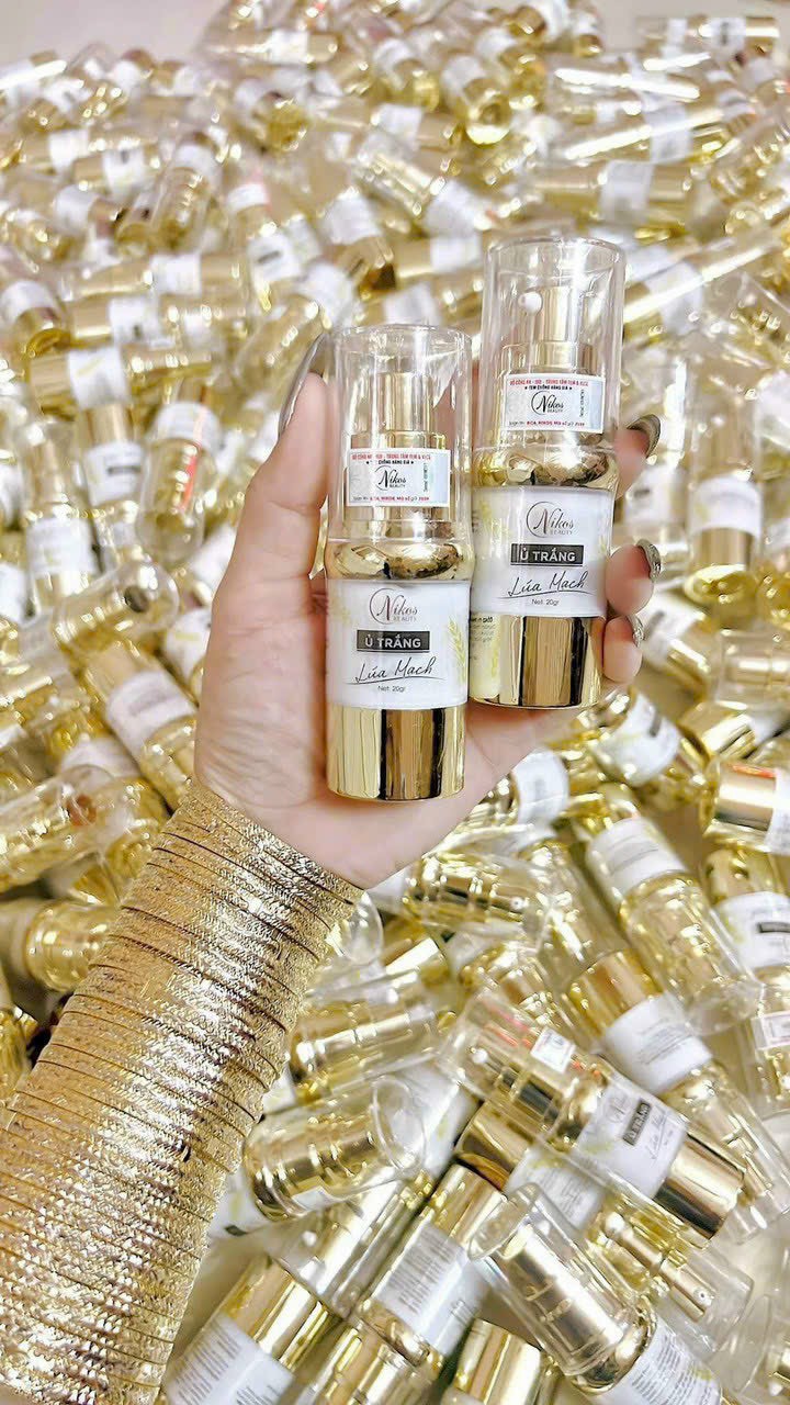 Ủ trắng face lúa mạch nikos 20ml chính hãng