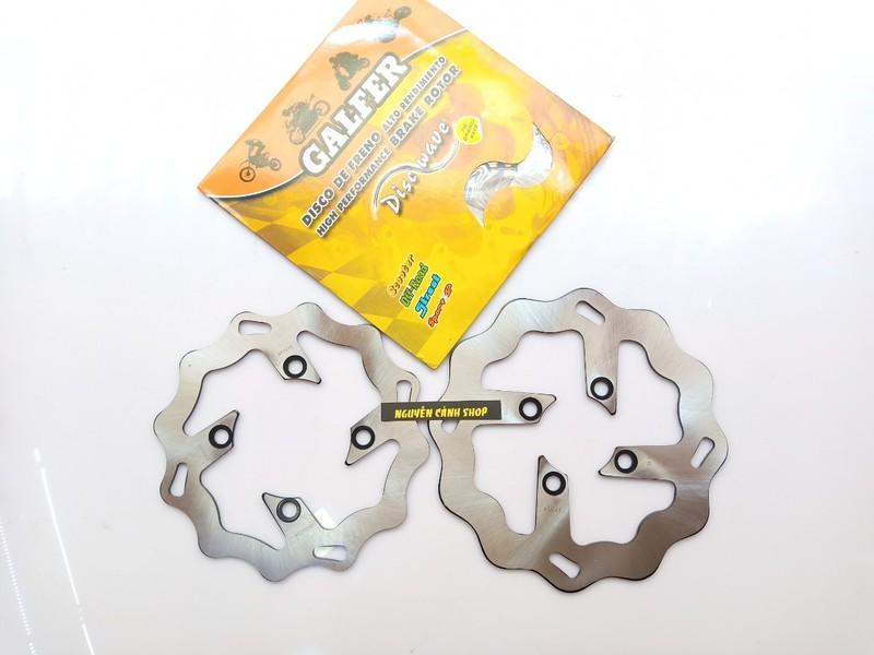 Dĩa thắng xe exciter 135 galfer 1 cặp trước sau mẩu 2 râu lớn