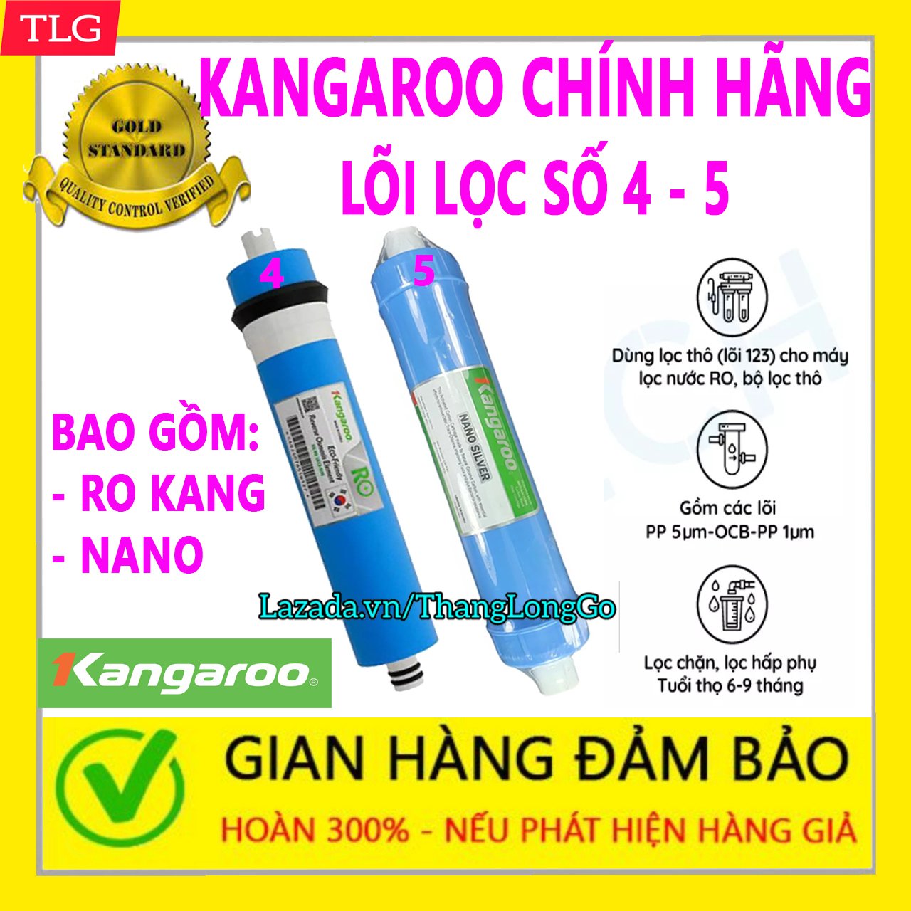 Lõi lọc nước số 5 KANGAROO  Lõi NANO SILVER