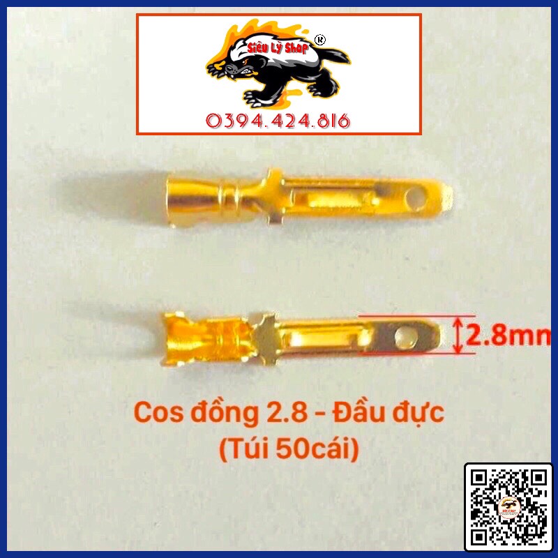 Giắc cos 2.8 Đồng - Đầu đực (Set 50cái)