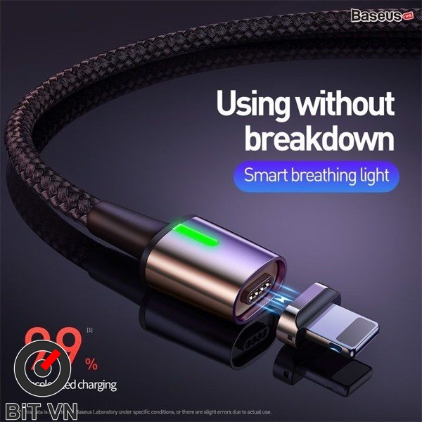 Bộ cáp từ 3 đầu Baseus Zinc Magnetic Series 2 Cable Kit（Lightning/ Type C/ Micro Magnetic Connetor + USB Cable) - BiT VN