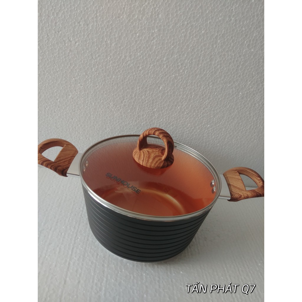 [HCM]Nồi ceramic đáy từ SUNHOUSE đủ size CÓ HÌNH THẬT