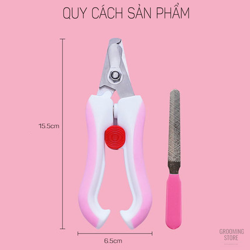 Kìm cắt móng chó mèo - Kìm cắt móng thú cưng - Tặng dũa móng (Size 15.5*6.5cm)