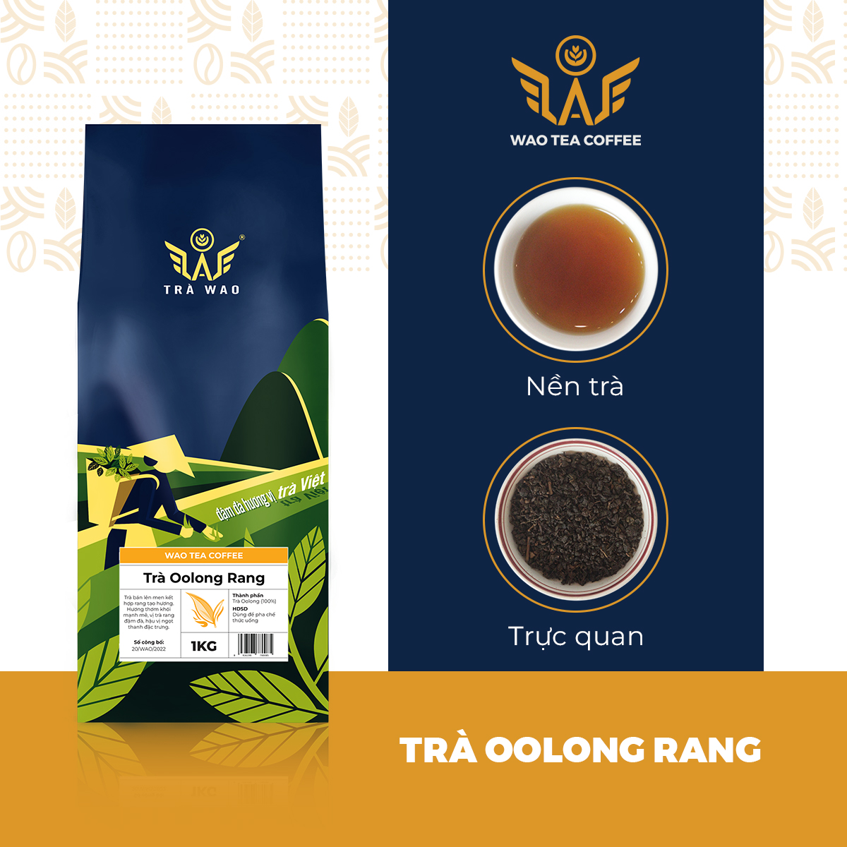 Trà Oolong Rang WAO (1kg) pha trà sữa oolong nướng cực thơm