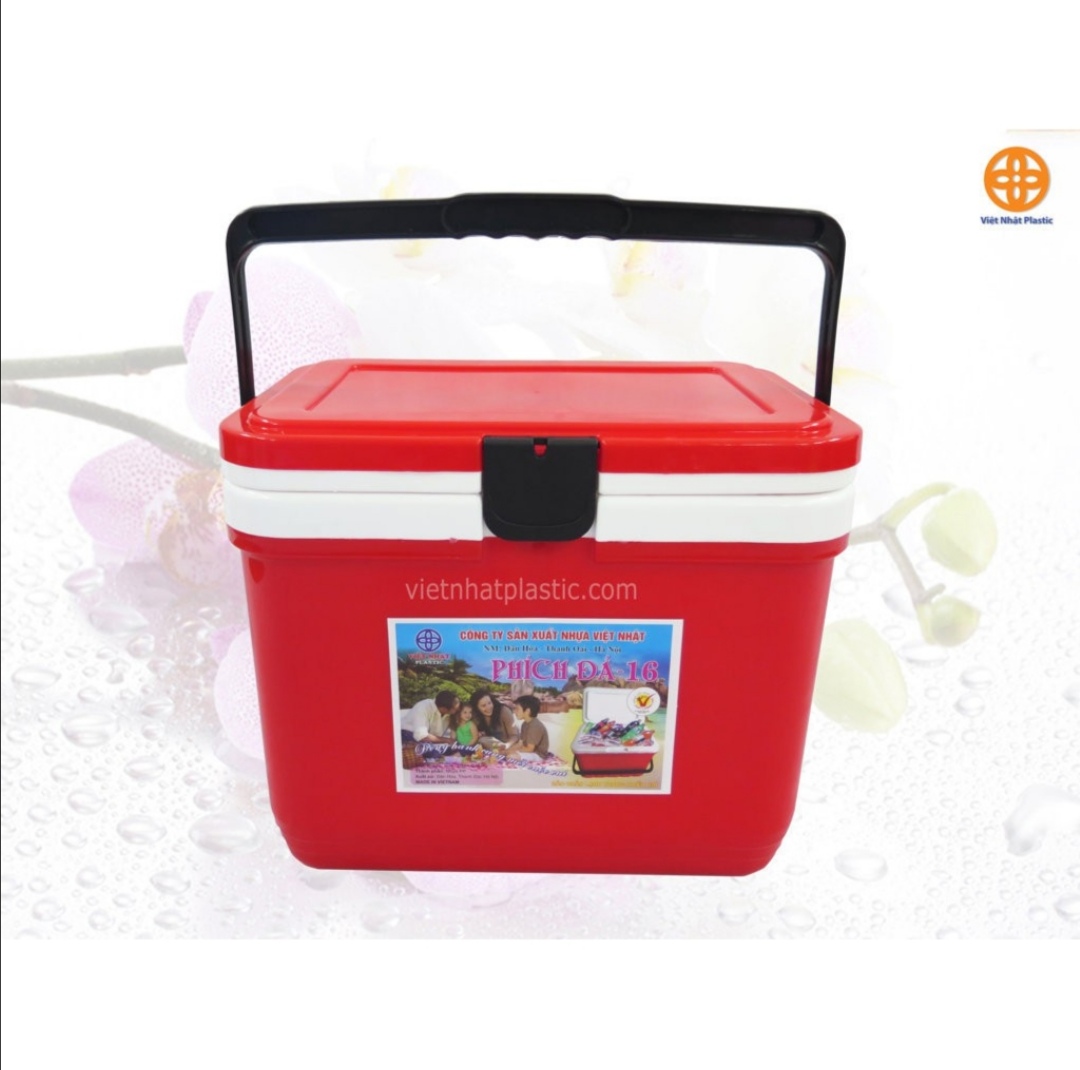 Phích đá, thùng đá vuông giữ nhiệt 13L, 16L, 24L Việt Nhật. Thùng cao cấp 3 lớp giữ nhiệt đến 6 tiếng.
