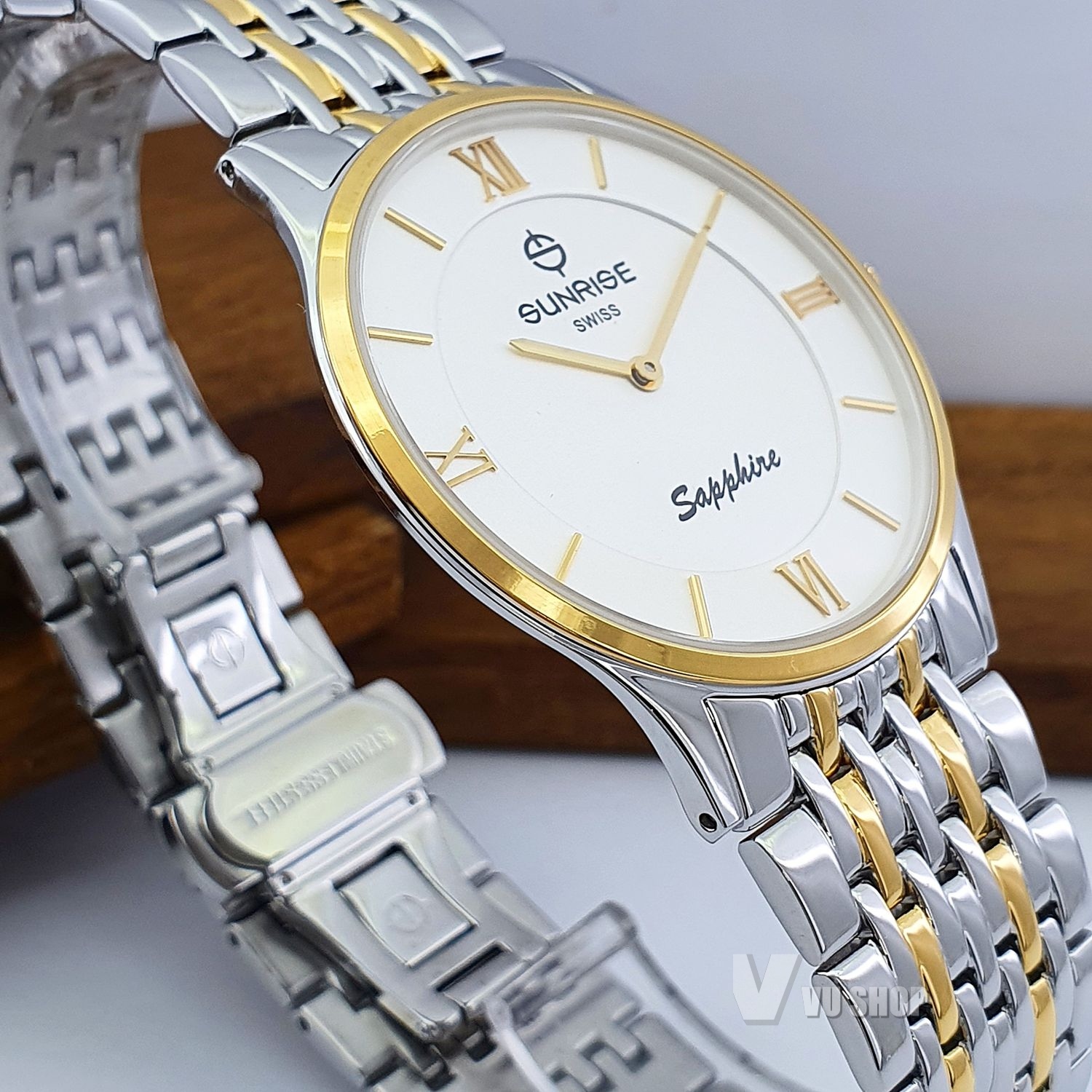 Đồng hồ đôi SUNRISE DM736SWC Siêu mỏng Chính hãng