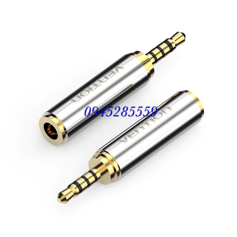 Jack chuyển 3.5mm sang 2.5mm mạ vàng  Vention