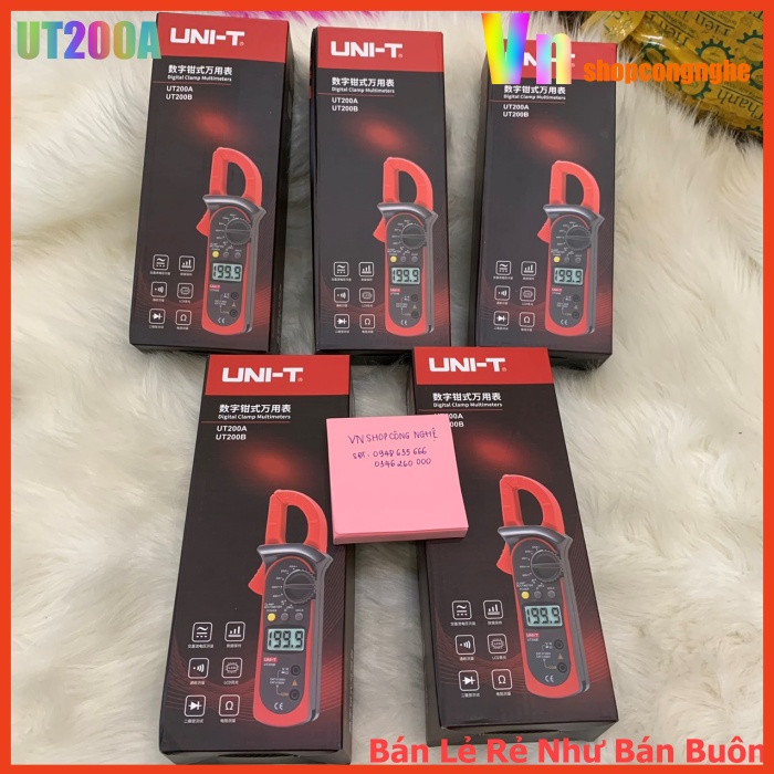 Ampe kìm đo dòng điện ac/dc ut200a