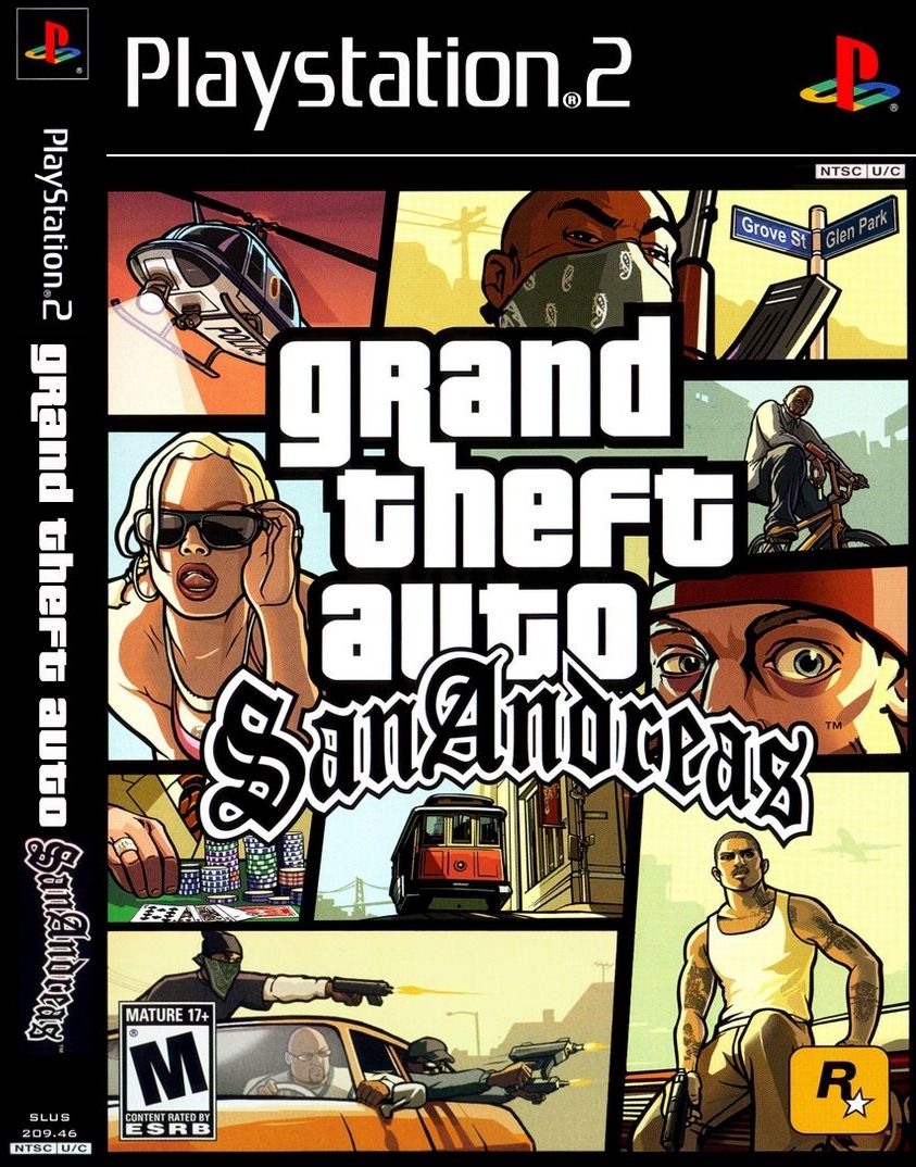 Đĩa game ps2 gta: san andreas 10 đĩa tặng 1