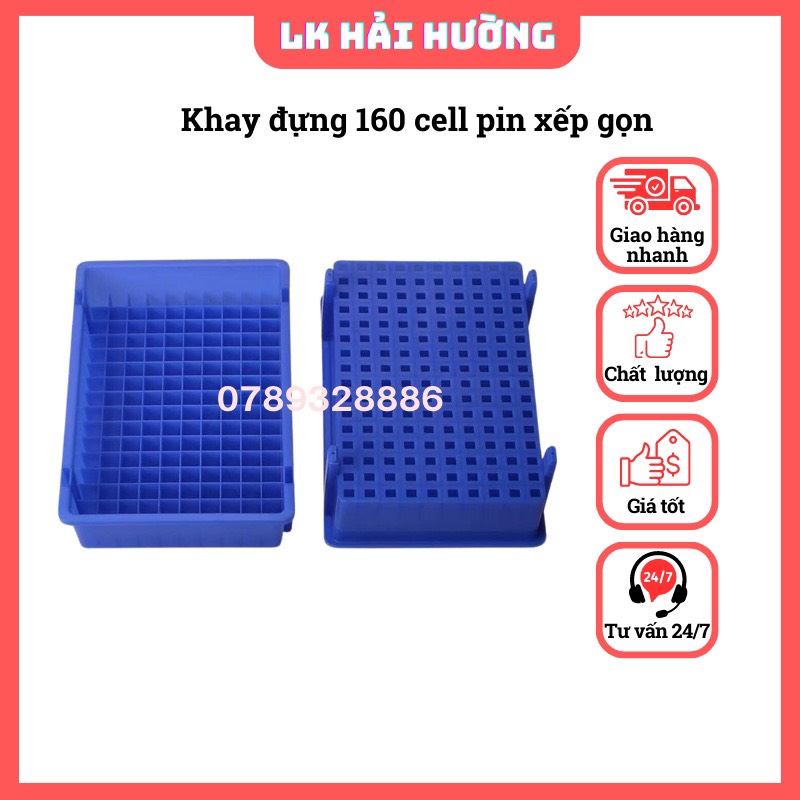 Khay đựng cell pin 18650, 21700 xếp gọn