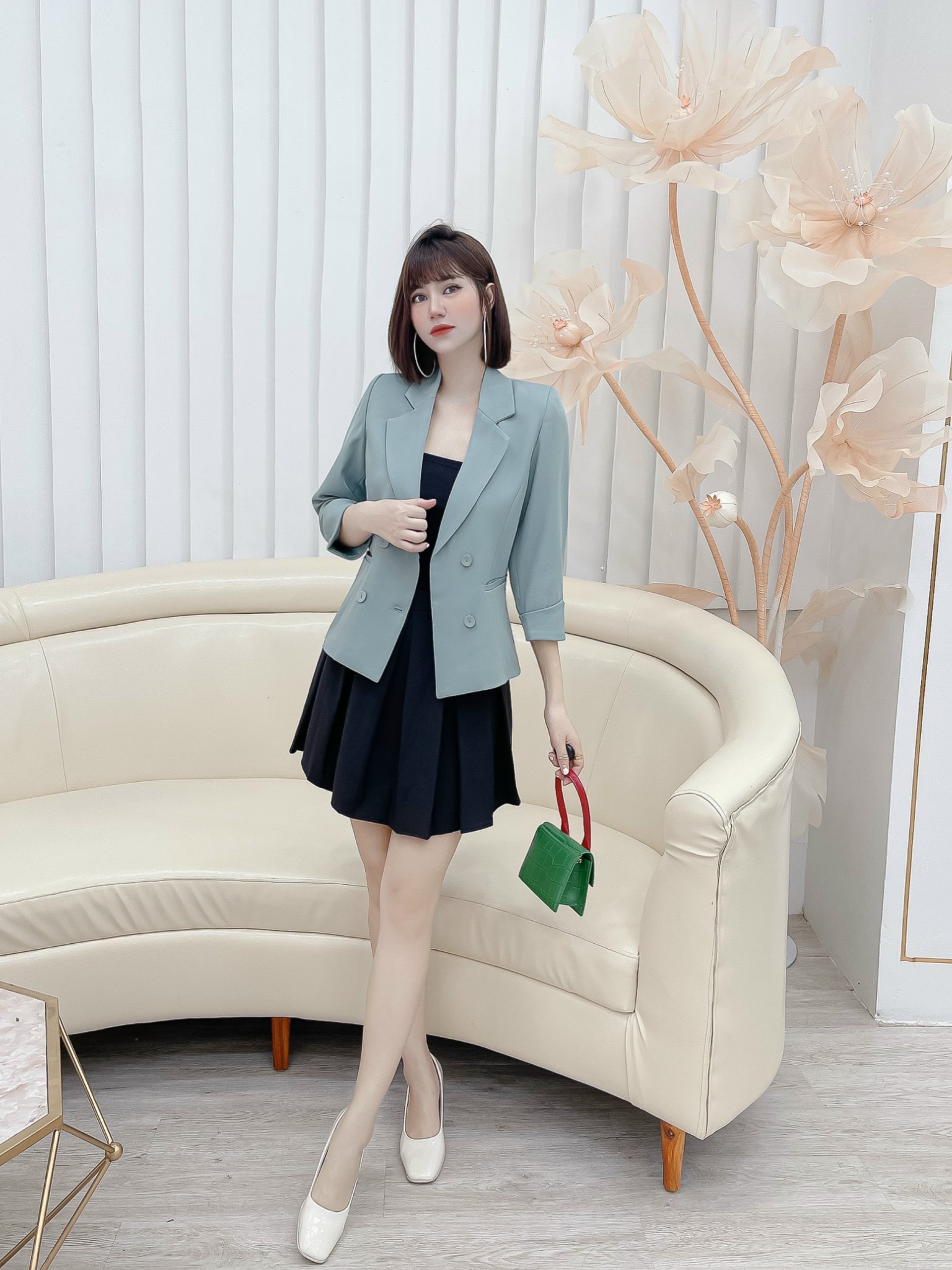 Aó Vest Cao Cấp.3685.Aó blazer Nữ Công Sở.