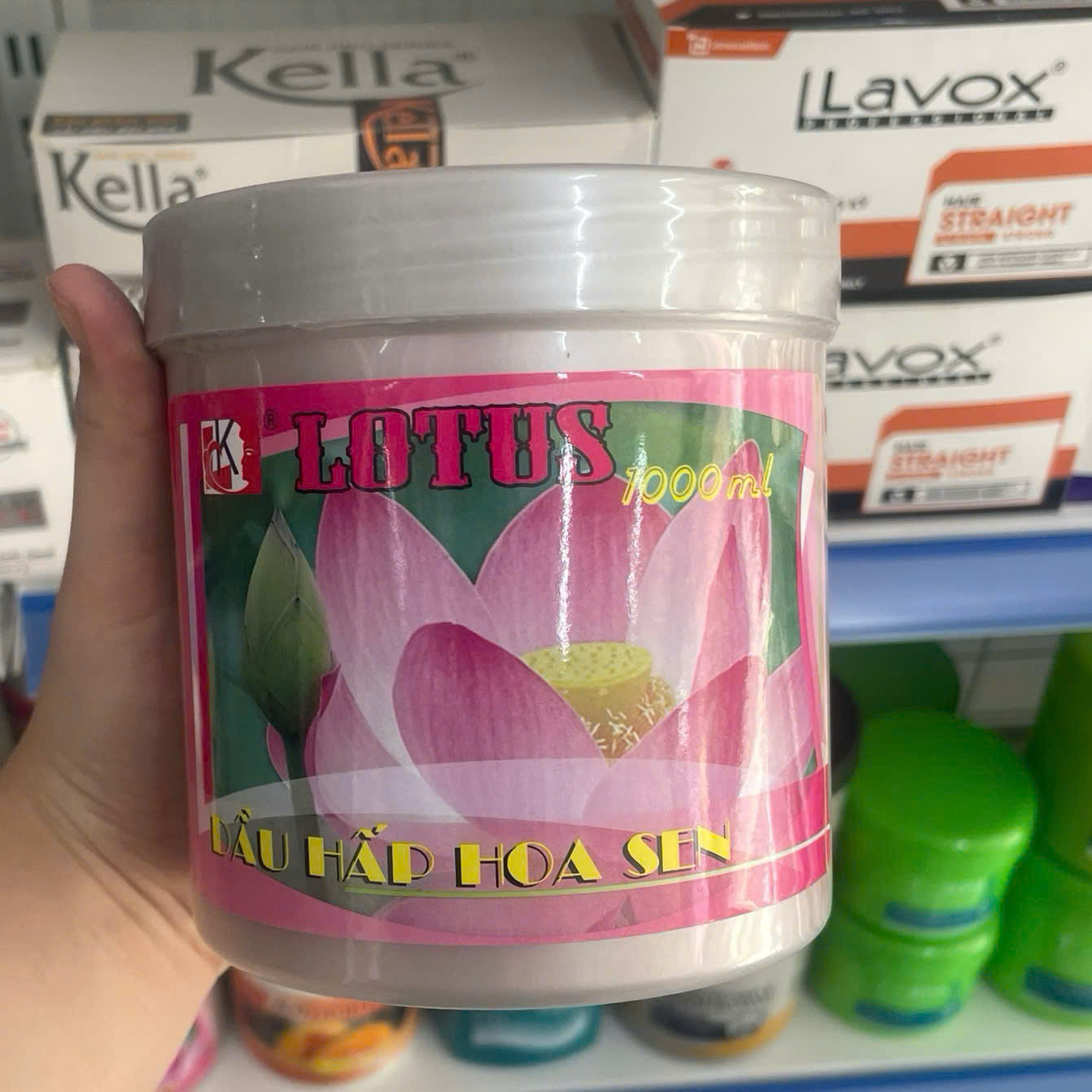 Jar of Oil-Absorbing Cream - Hair Treatment - Hair Conditioner Pink Lotus