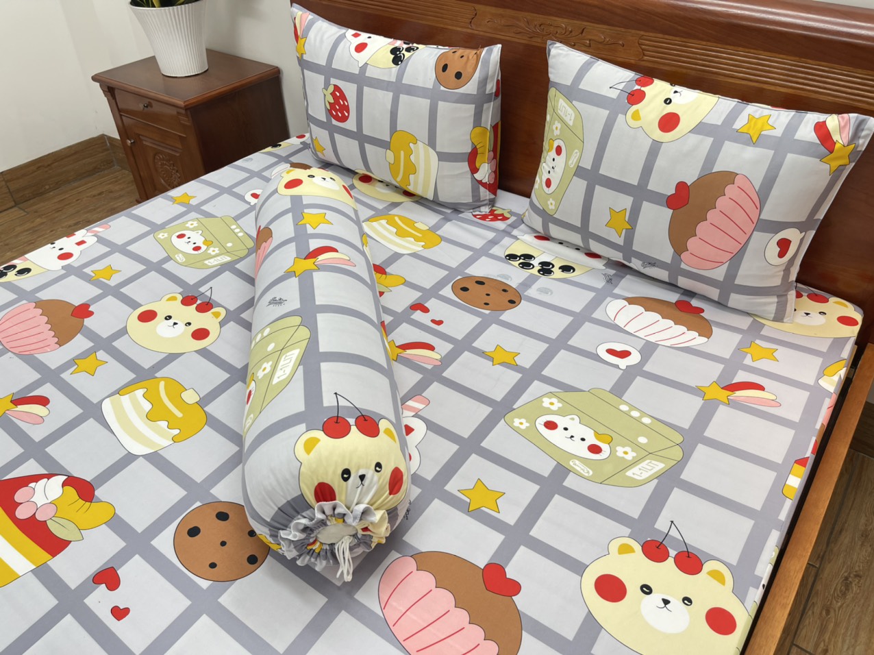 Ga giường lẻ thun lạnh Hàn Quốc 1.4m*2m nệm dưới 3-17cm