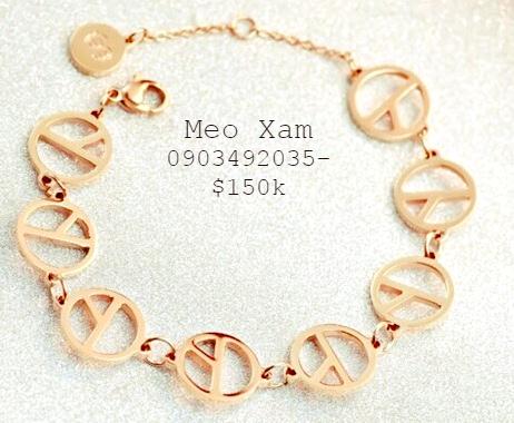 Lắc tay titanium peace.