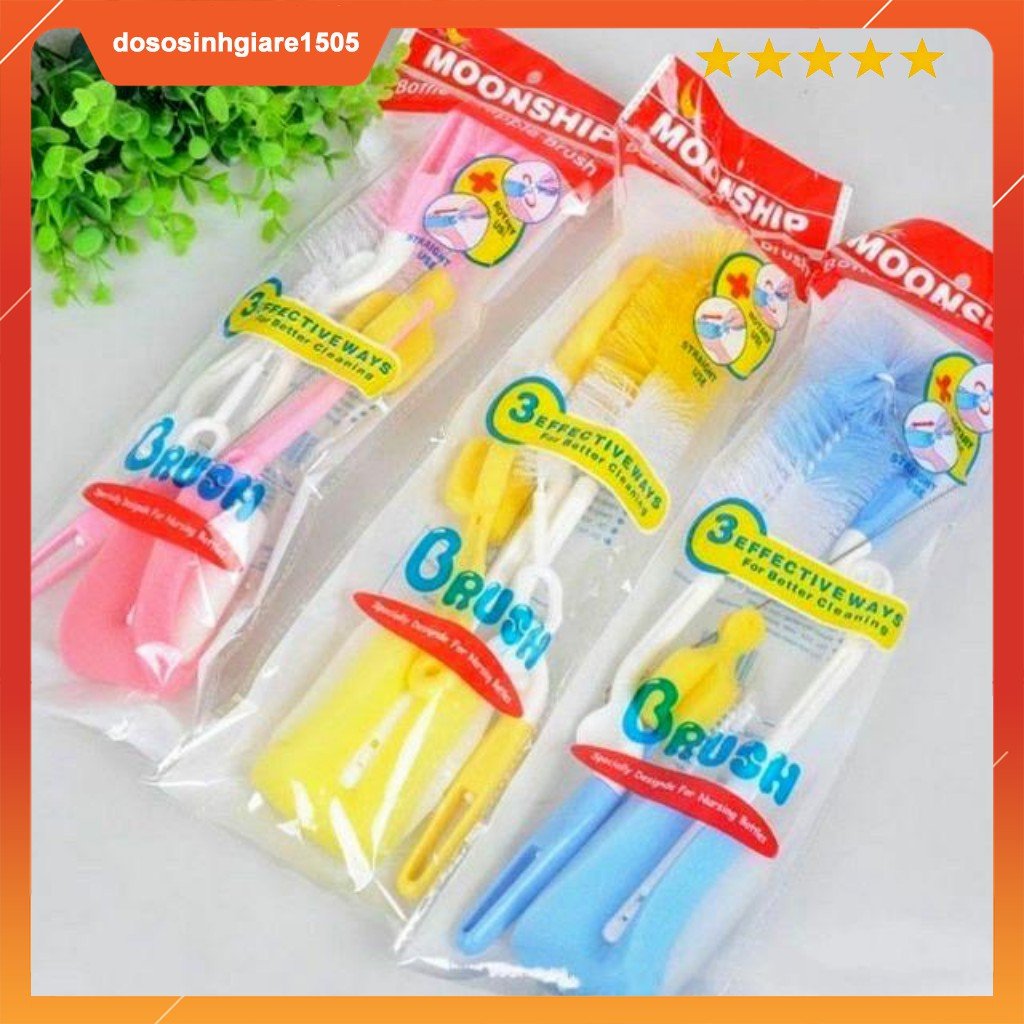 Bộ cọ rửa bình sữa và núm ti 4 món