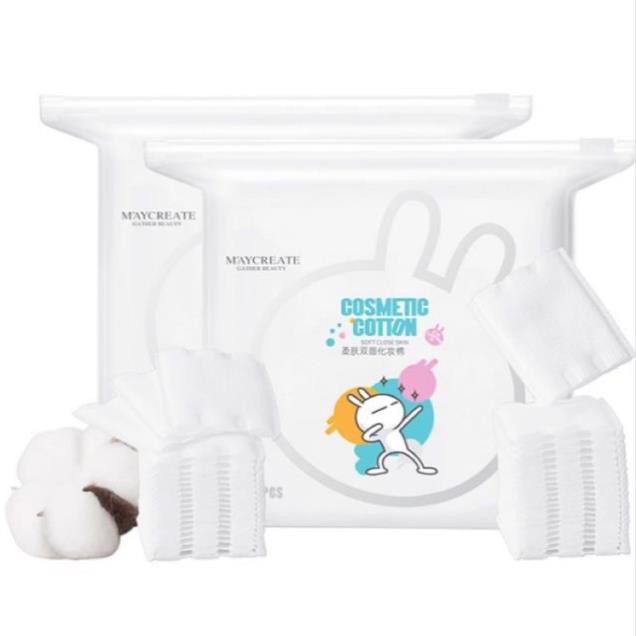 Bông tẩy trang Cosmetic Cotton Maycreate gói 150 miếng