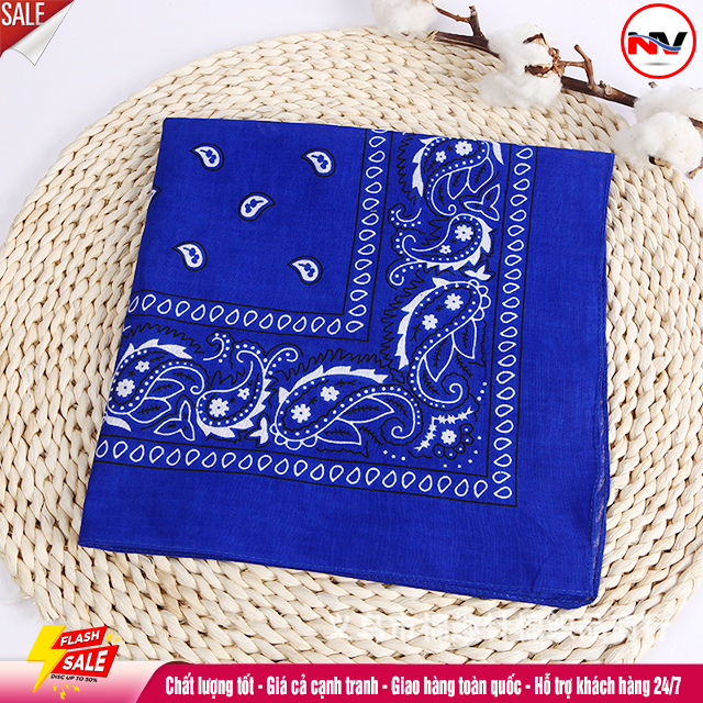 Khăn Turban Headband Phong Cách Hiphop Đội Đầu, Quàng Cổ, Làm Băng Đô Thời Trang 55x55 cm