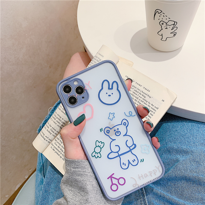 Ốp Lưng Nhám Chống Sock Va Đập Bảo Vệ Camera Happy