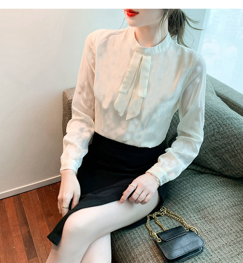 ÁO SƠ MI CÔNG SỞ CỔ TRÒN TAY DÀI