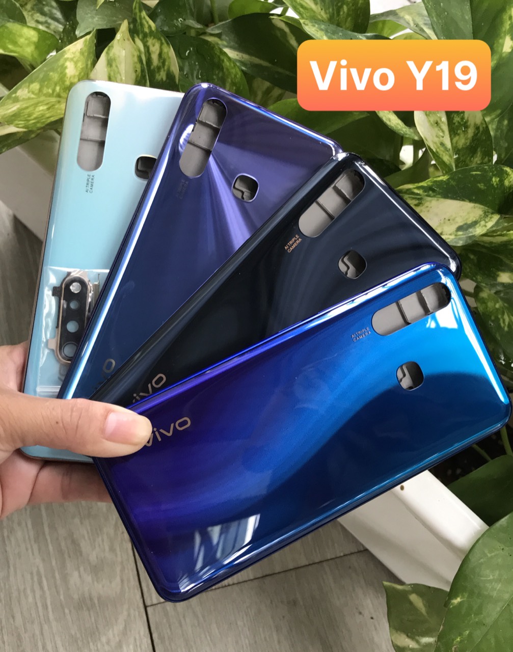 Bộ Vỏ vivo Y19 zin (bộ gồm lưng sườn . phím bấm, kính camera)