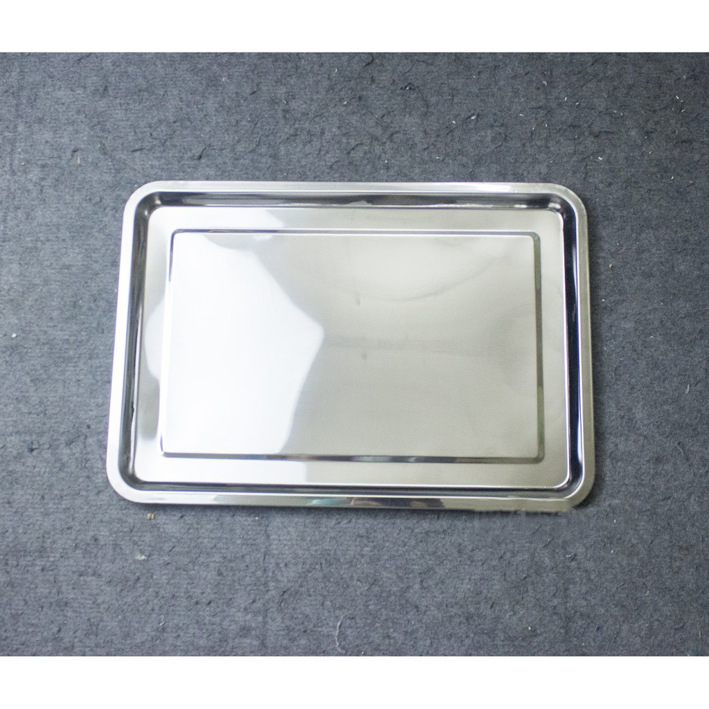 Khay inox cao cấp cỡ lớn sâu 2 cm