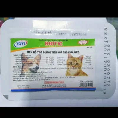 [HCM]Men tiêu hóa chó mèo biotic 5g