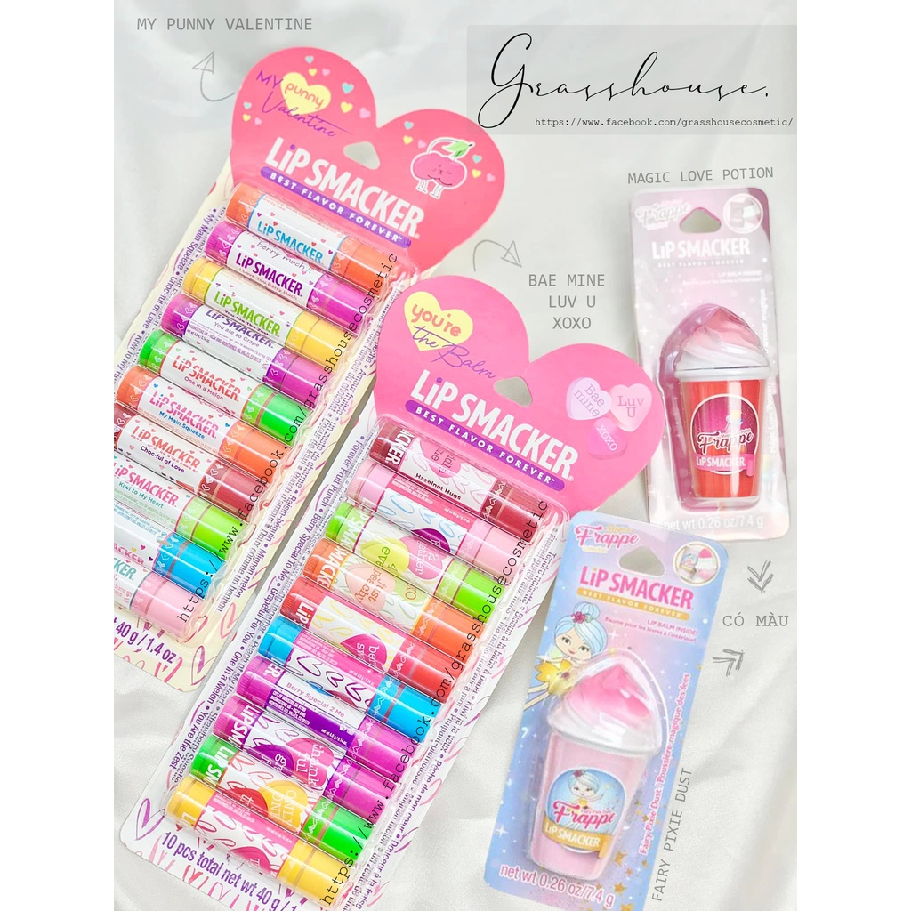 ( BILL US ) SON DƯỠNG LIP SMACKER MY PUNNY VALENTINE - XOXO BAE MINE LUV U