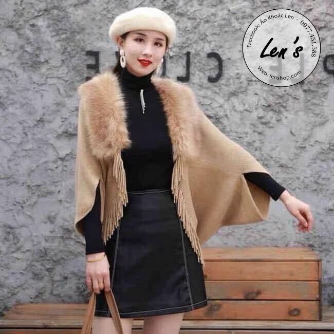 ÁO KHOÁC LEN CHOÀNG CỔ LÔNG