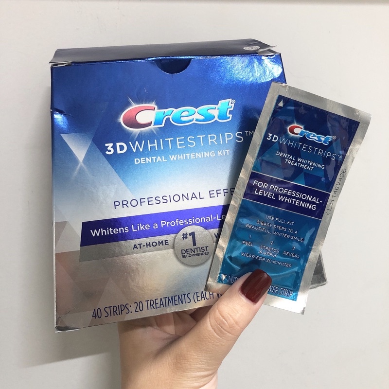 [NEW] MIẾNG DÁN RĂNG CREST 3D WHITE Professional Effects - 30MIN CHÍNH HÃNG (1 bì lẻ)