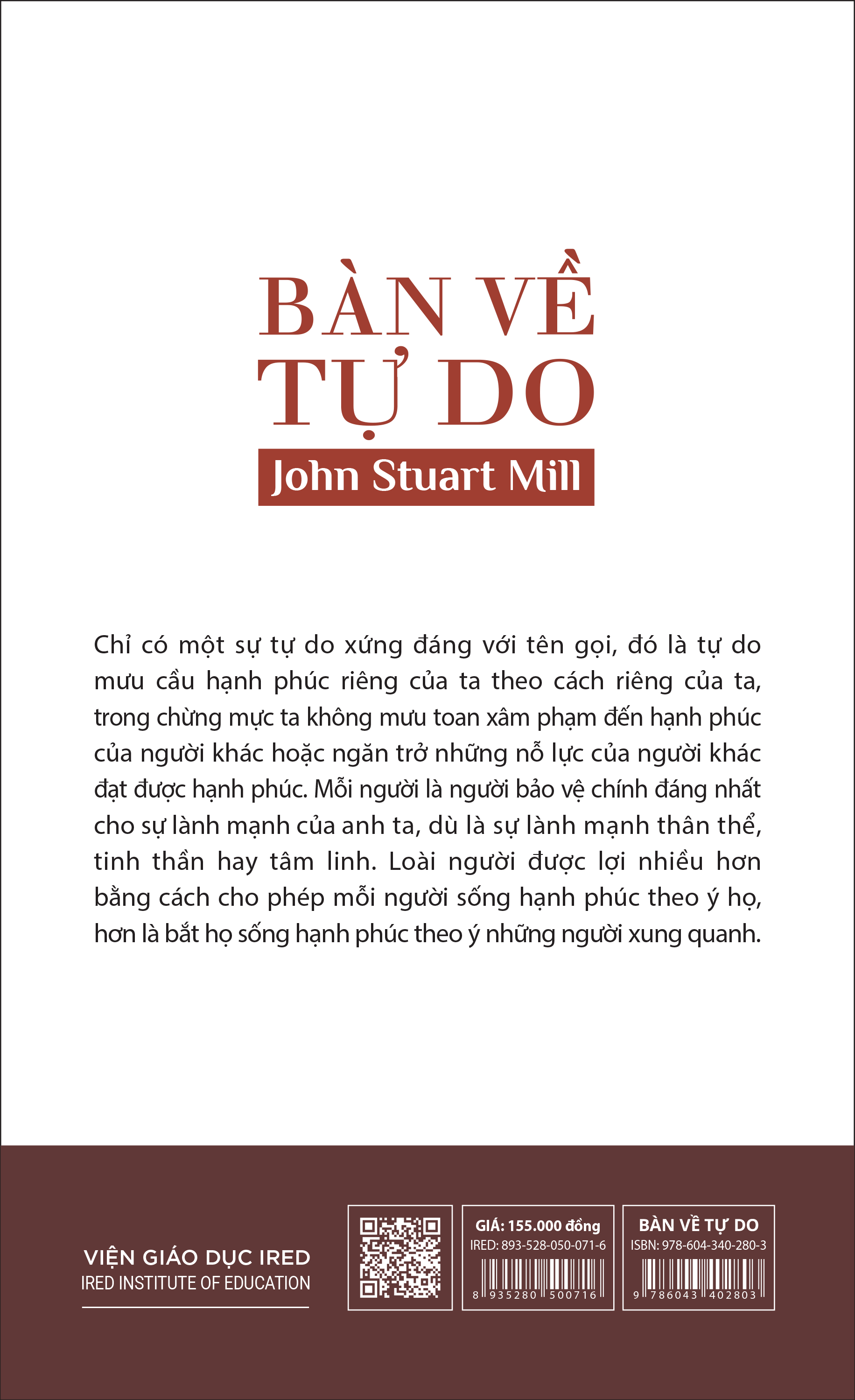 Sách - Bàn Về Tự Do (On Liberty) - John Stuart Mill - IRED Books