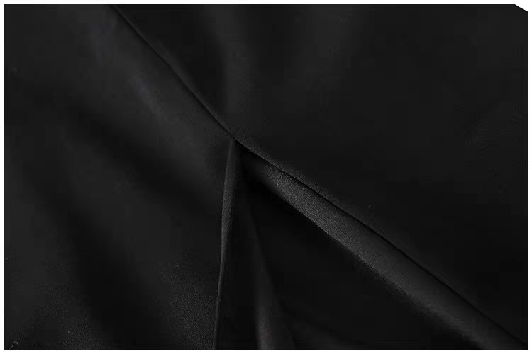 Black midi chiffon skirt