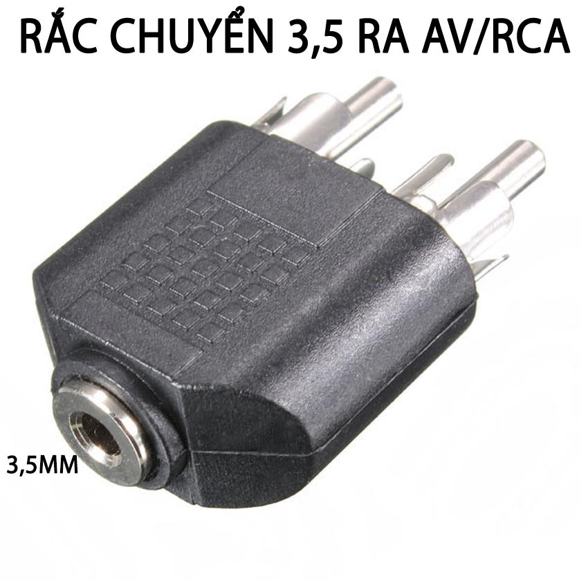 Đầu chuyển đổi Audio 3.5mm âm ra 2 đầu RCA hoa sen