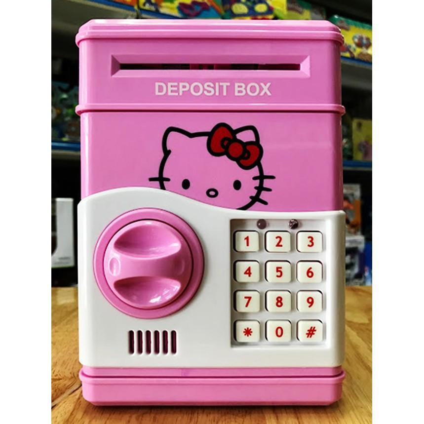 két sắt điện tử mini cho bé, két đựng tiền cho bé