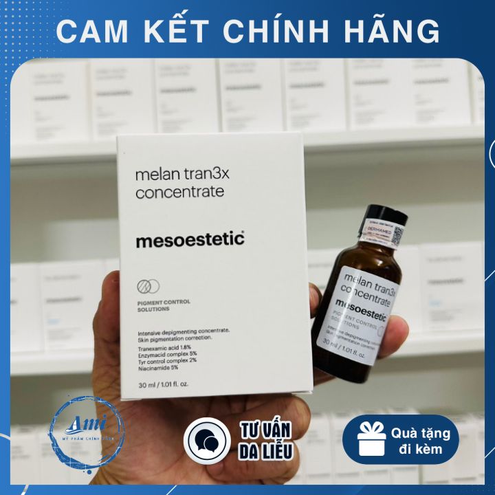 [HÀNG CTY - CHÍNH HÃNG]Serum hỗ trợ giảm nám chuyên sâu Mesoestetic Melan Tran3x Concentrate 30ml