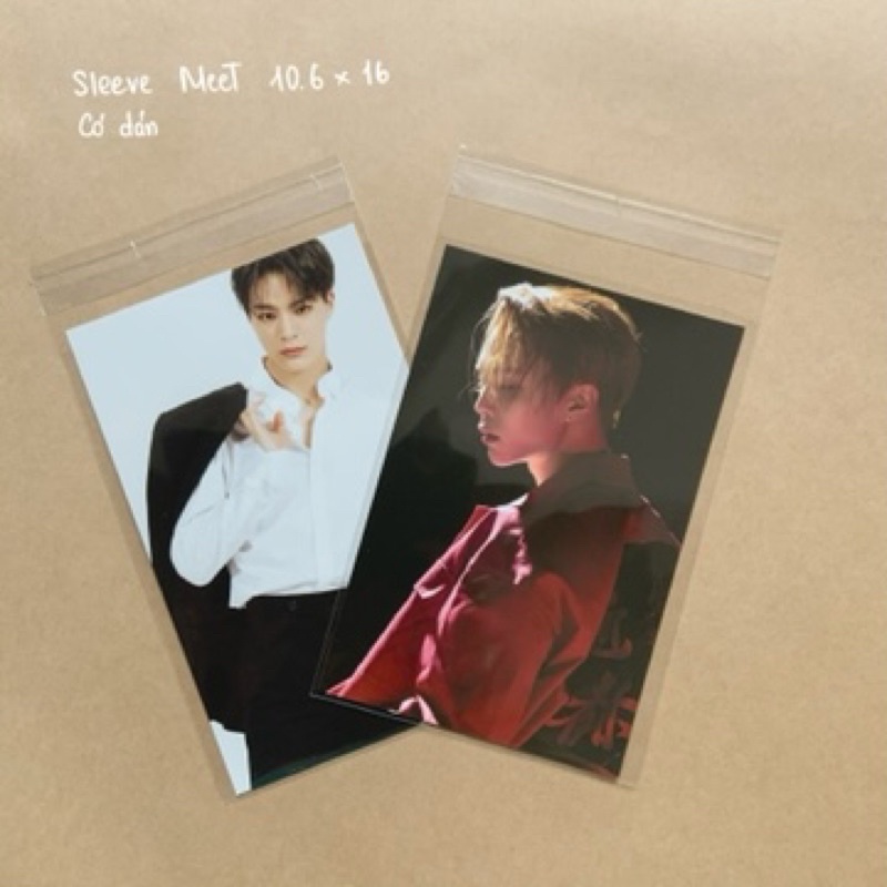 Sleeve postcard MeeT - sleeve cỡ lớn chất dày pack 20c