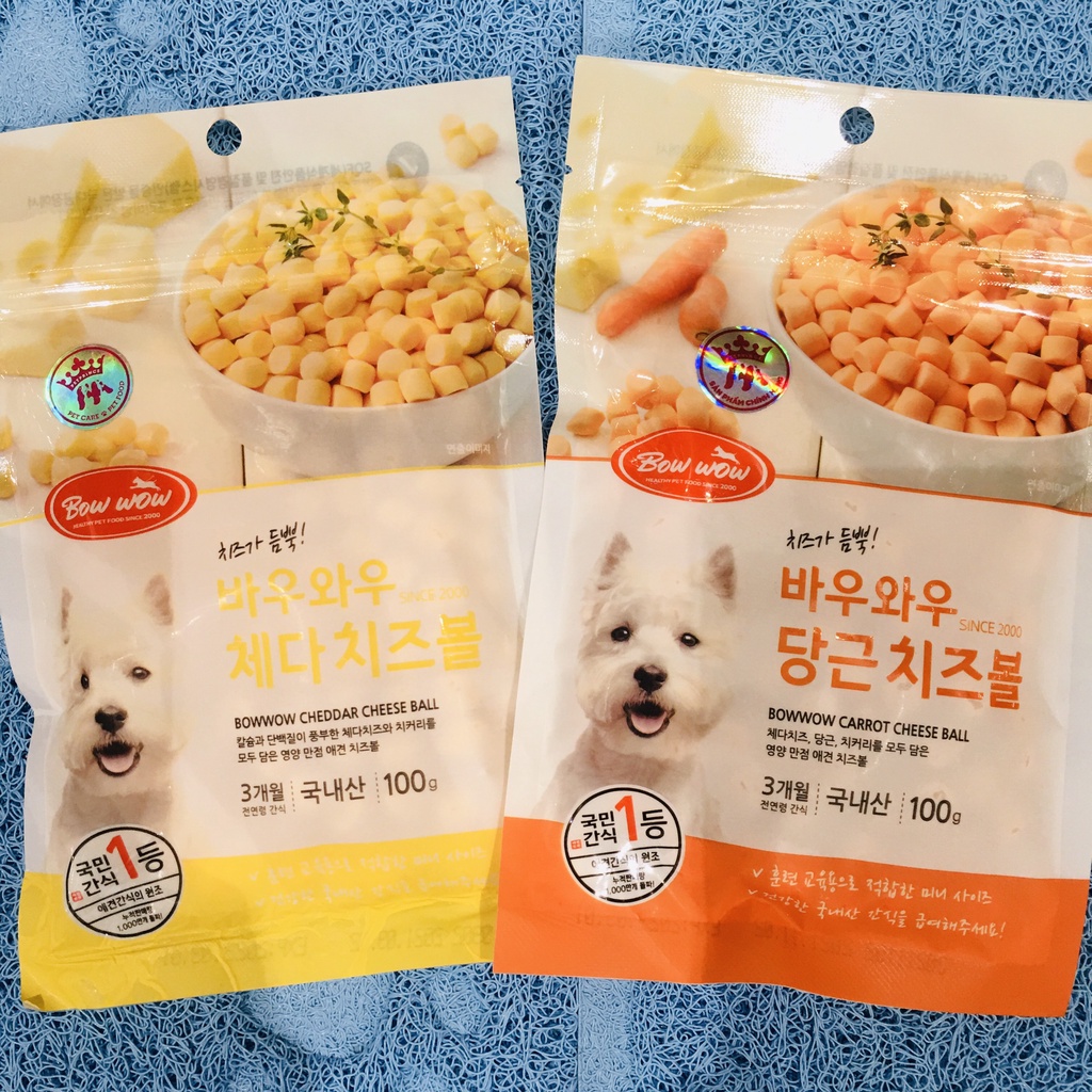 Bowwow snack phô mai dạng viên dành cho chó 100gr - petemo pet shop