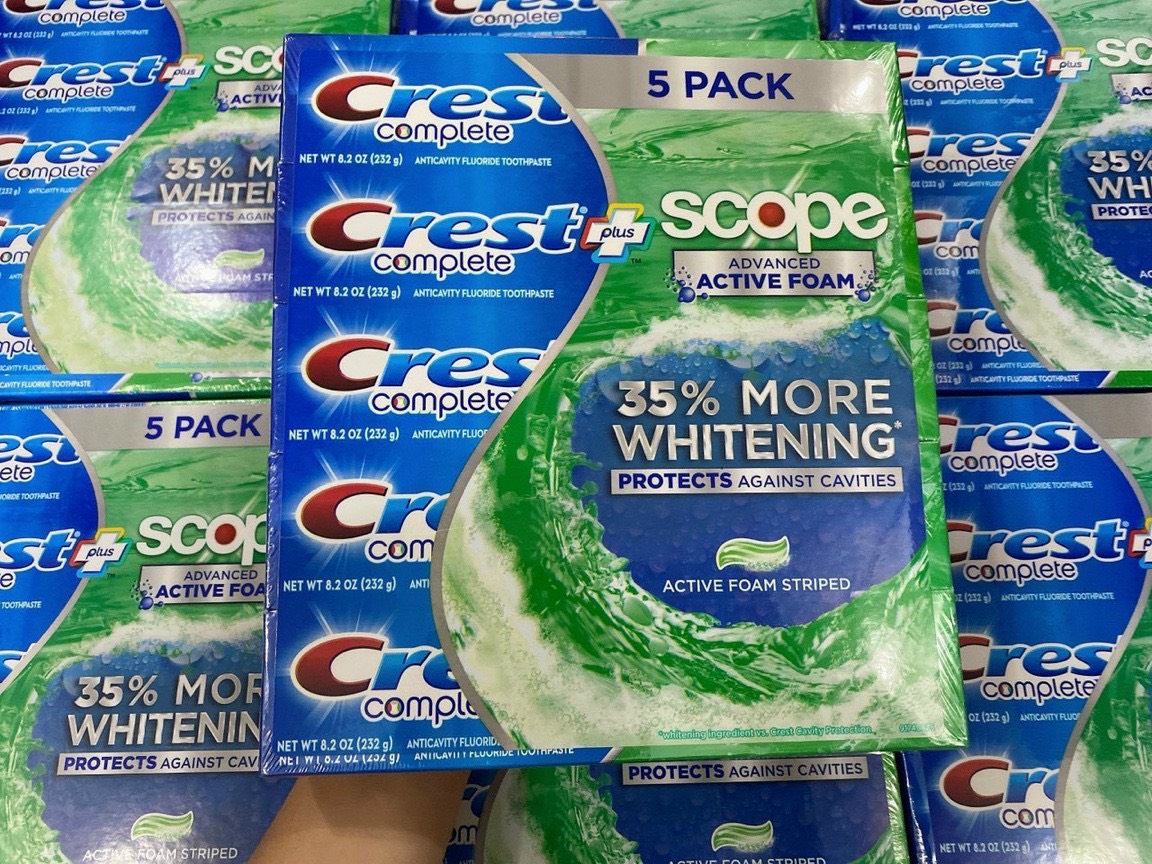 Kem Đánh Răng Crest 3D White PRO ADVANCED WHITENING 147G - Hàng Mỹ - MẪU MỚI 2024