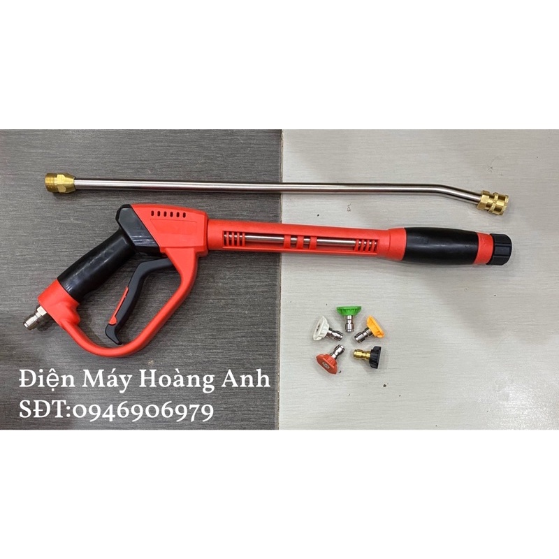 Combo rửa xe dài kèm bộ 5 béc rửa xe