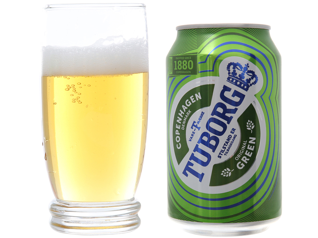 6 lon bia Tuborg 330ml