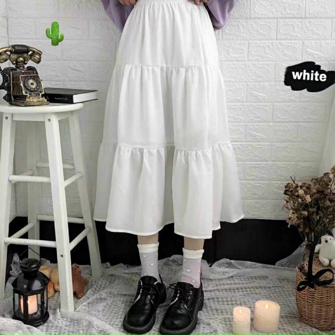 CHÂN VÁY XẾP LI 3 TẦNG HÀN QUỐC ULZZANG