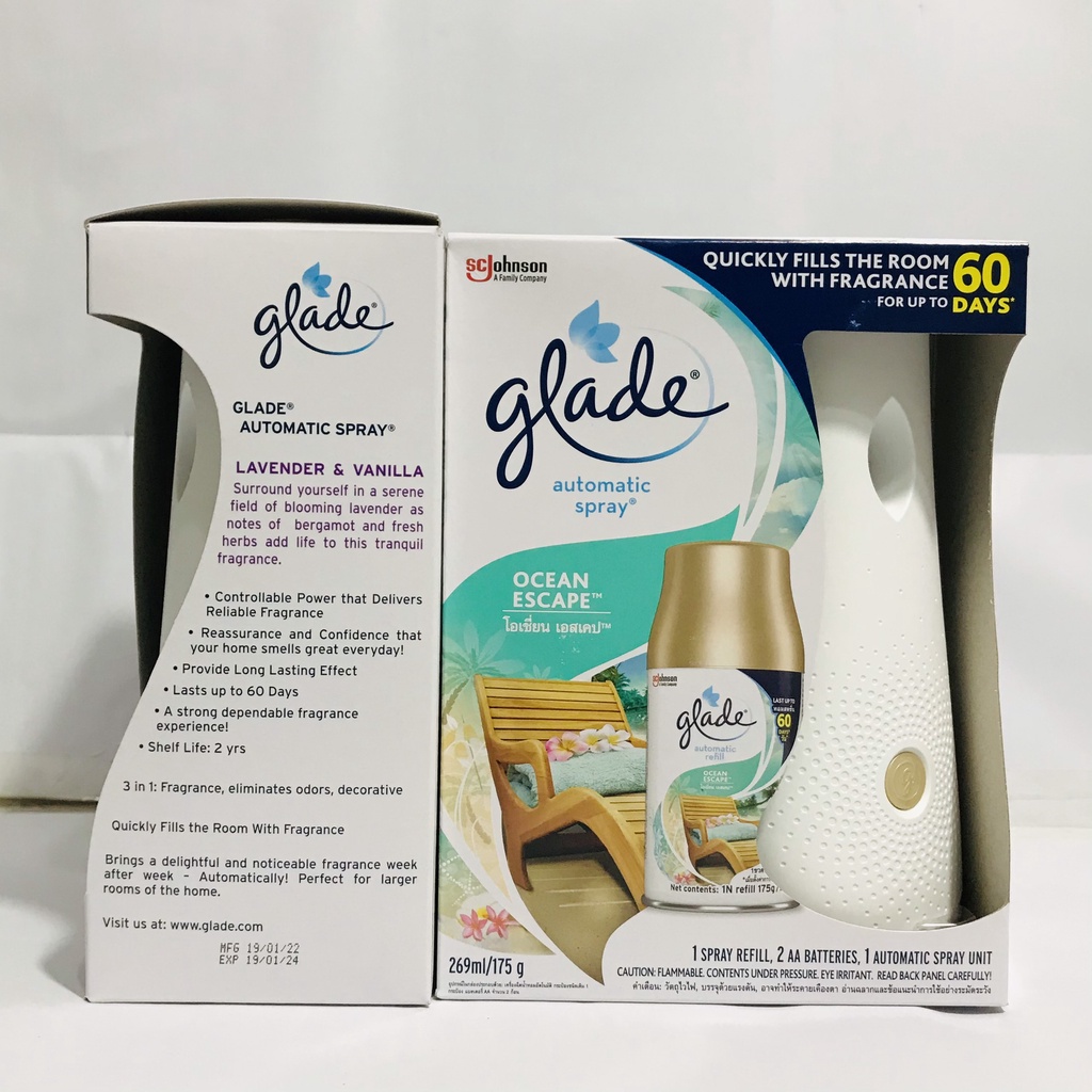 Máy Xịt Phòng Tự Động GLADE 3in1 (có thể chọn mùi hương)
