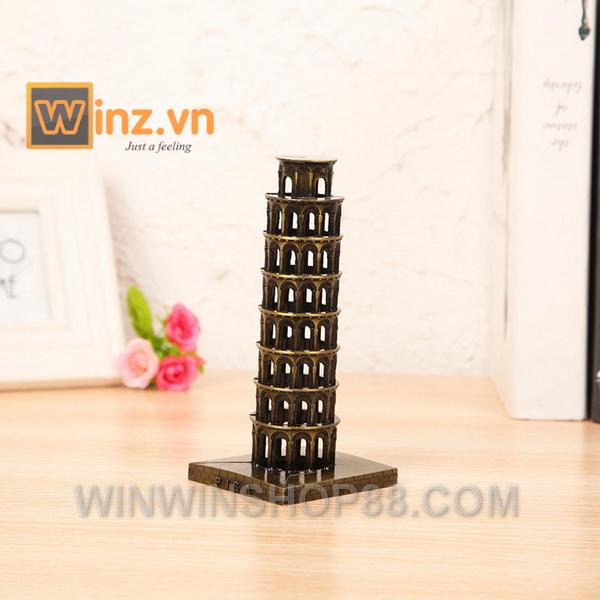 [HCM]Mô hình tháp nghiêng Pisa V.2 cao 20 cm (màu vàng rêu)