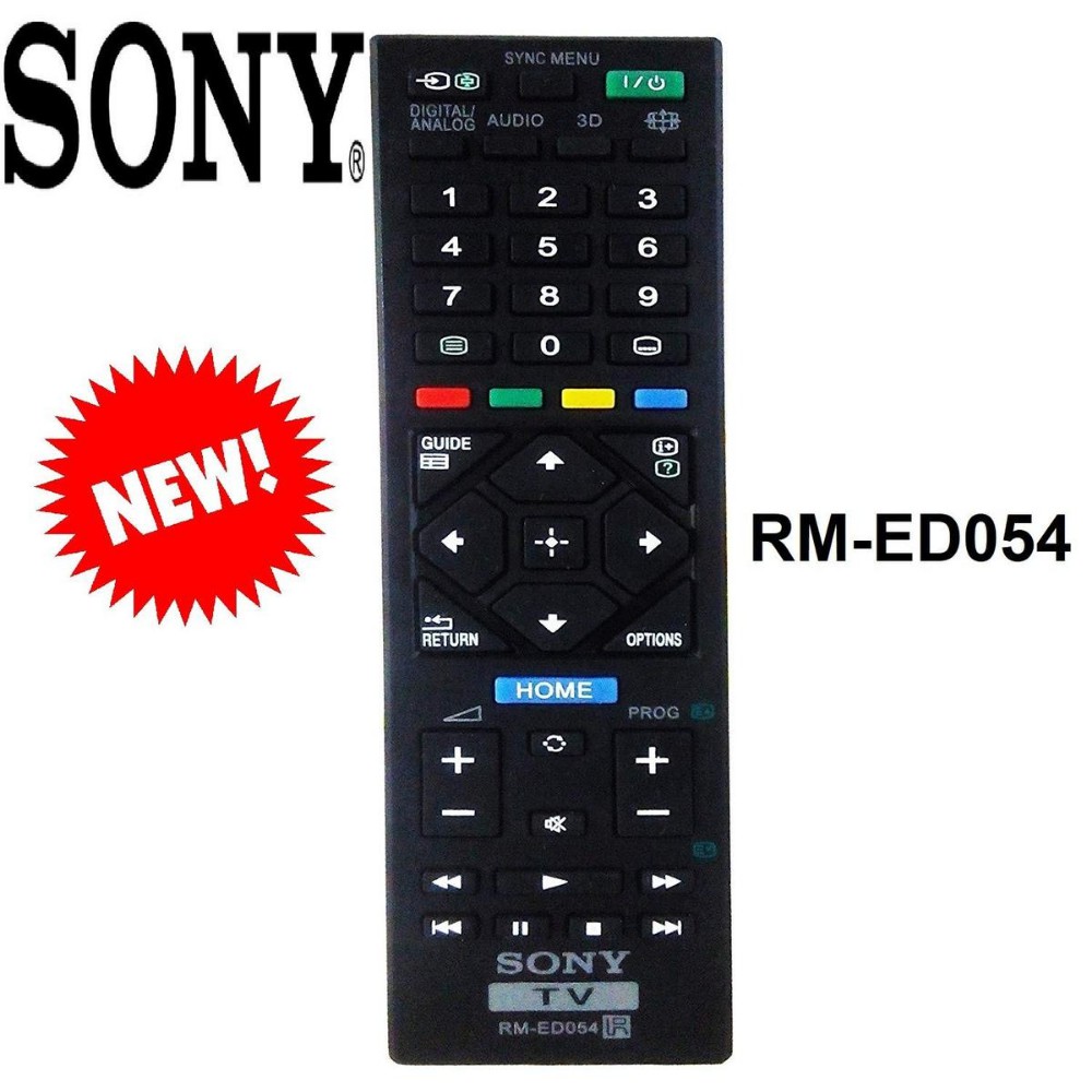 Điều khiển sony ed-054 dùng cho tất cả các dòng tivi sony thường, smart - tặng pin