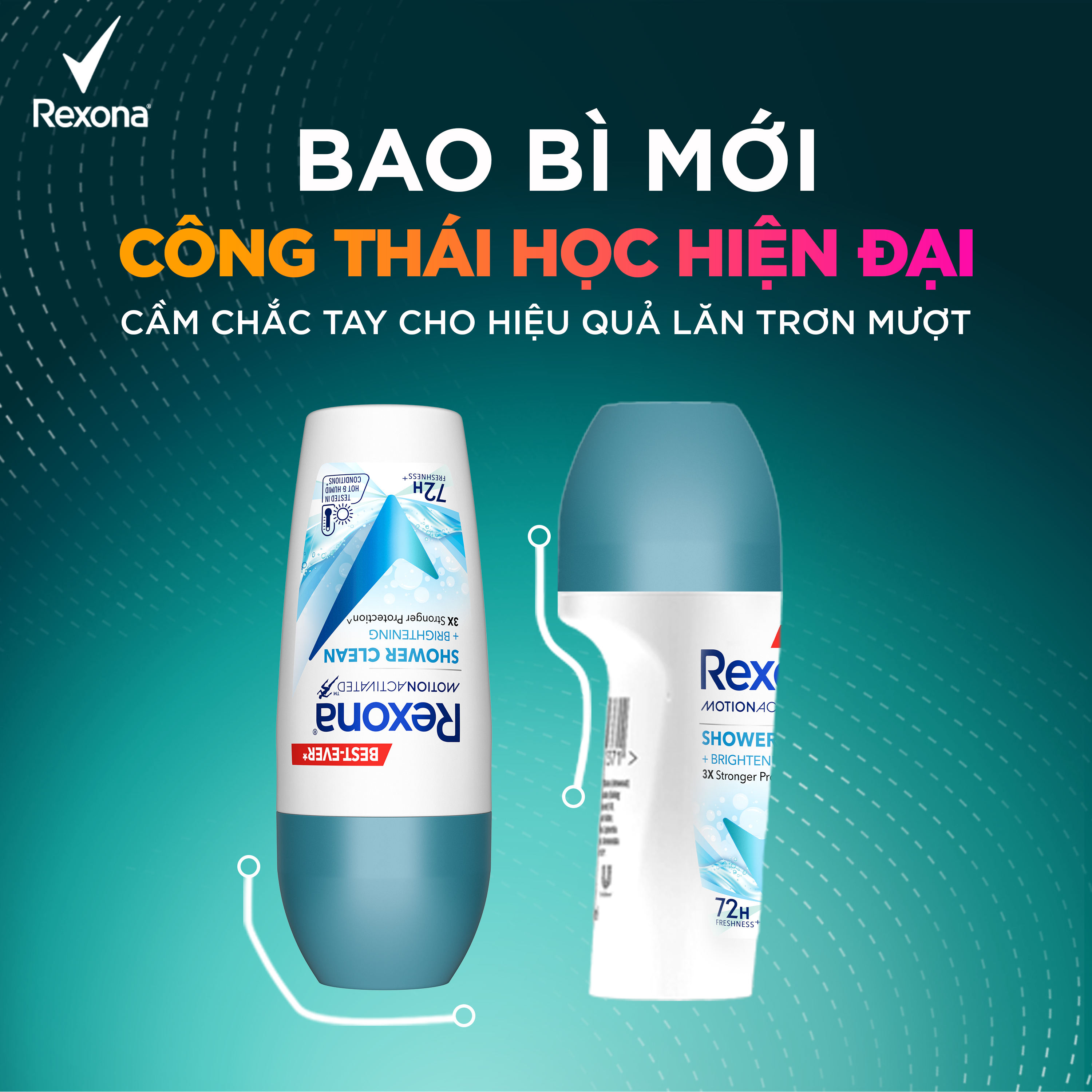 Lăn khử mùi Rexona Women 72H khô thoáng mát lạnh dành cho nữ 45 ml