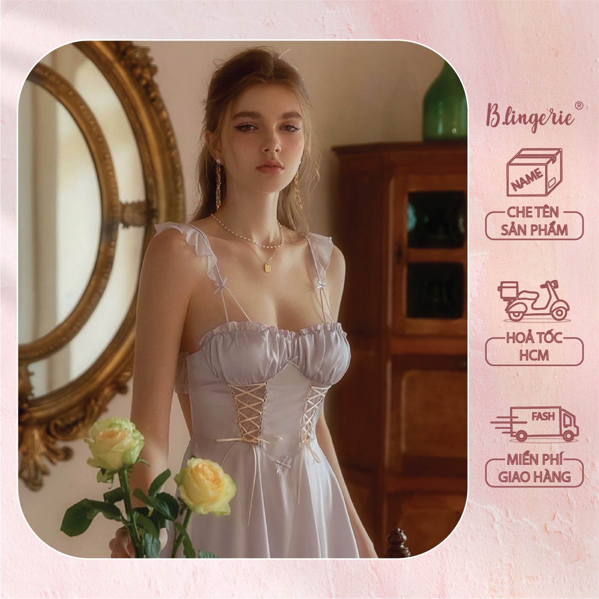 Váy ngủ nữ tính - b.lingerie